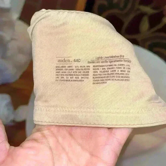 Women's Beige Auden 44C nude lightly lined wire free bra - Picture 3 of 4